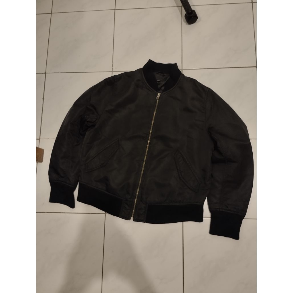 Uniqlo Black Zip Up Blouson Bomber Jacket
