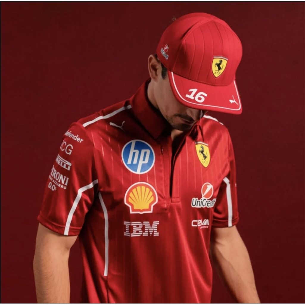 Puma Ferrari Jersey Polo kaos tee polo f1 high quality 100% real