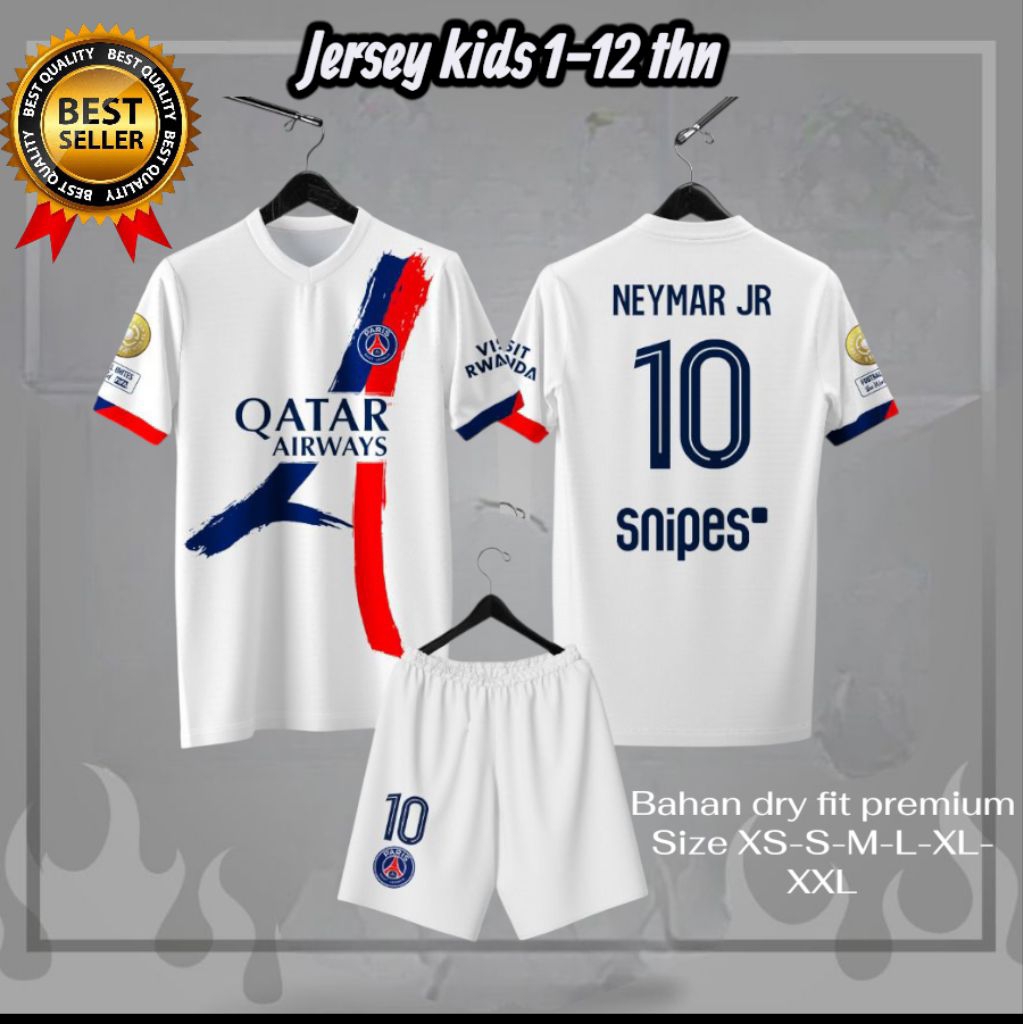 Jersey bola Anak Psg Neymar musim 20252026 Setelan Bola anak baju bolan anak jersey futsal