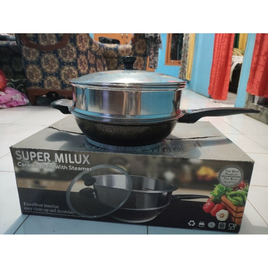 SUPER MILUX CERAMIC GOLD WITH STEAMER