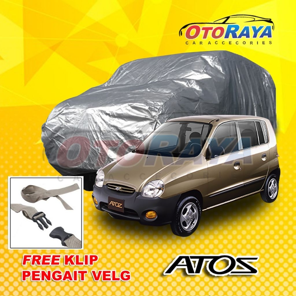 HYUNDAI ATOZ Body Car Cover SILVER Selimut Sarung Mantel Mobil + Tali Pengait Velg