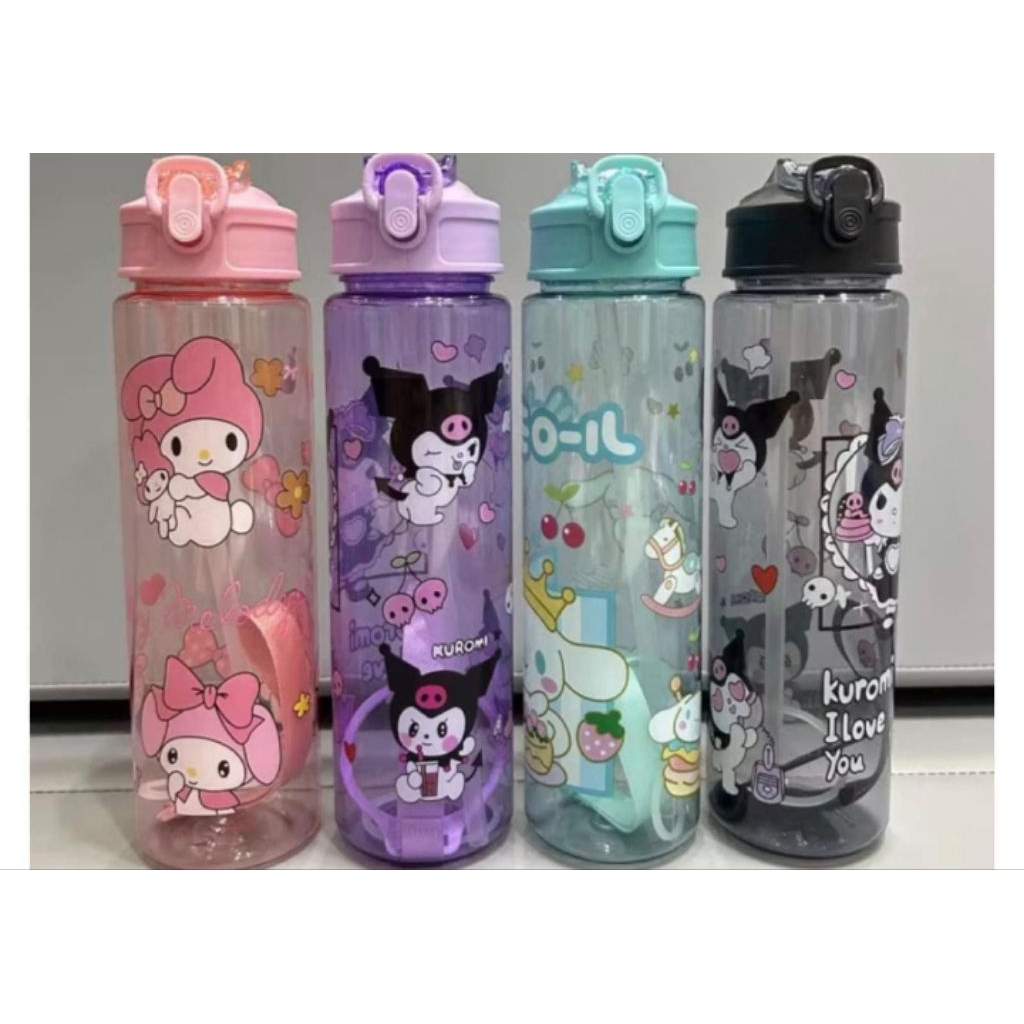 BOTOL MINUMAN ANAK KARAKTER SANDRIO WARNA RANDOM BENING