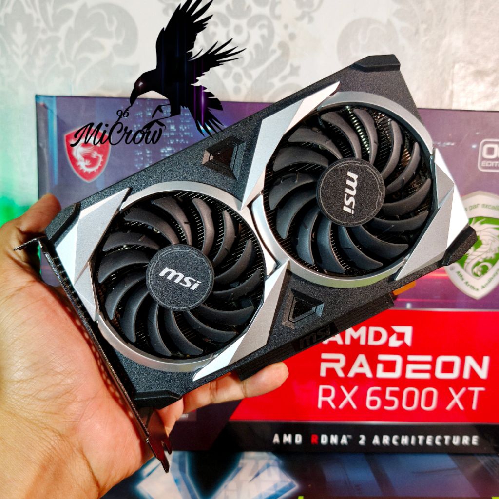 VGA Radeon RX 6500 XT 4gb DDR6 DX 12 bisa gaming Pes GTA V editing dll #Tag GTX 1650 Super GTX 1660 