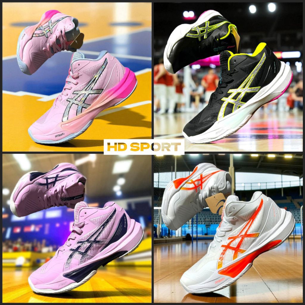 (COD) Sepatu voli Best Seller / Sepatu Voli Wanita / Sepatu Olahrga / Asics sky Mt3 Mid / Sepatu Vol