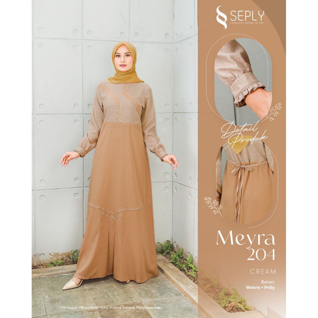GAMIS SEPLY MEYRA 204 CREAM PURPLE / GAMIS SEPLY MEYRA / GAMIS SEPLY ORIGINAL / GAMIS SEPLY / GAMIS 