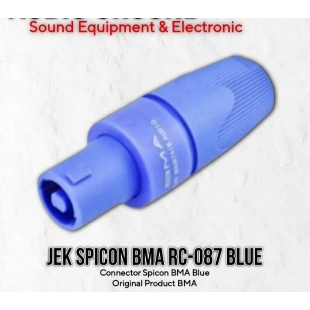 Jack speakon BMA konektor bma (biru) original