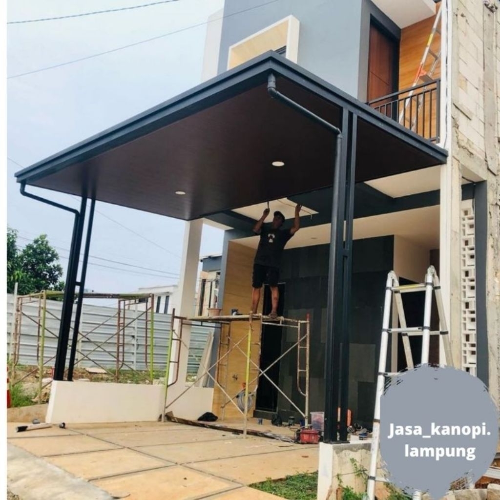 kanopi pelapon pvc atap galvalum