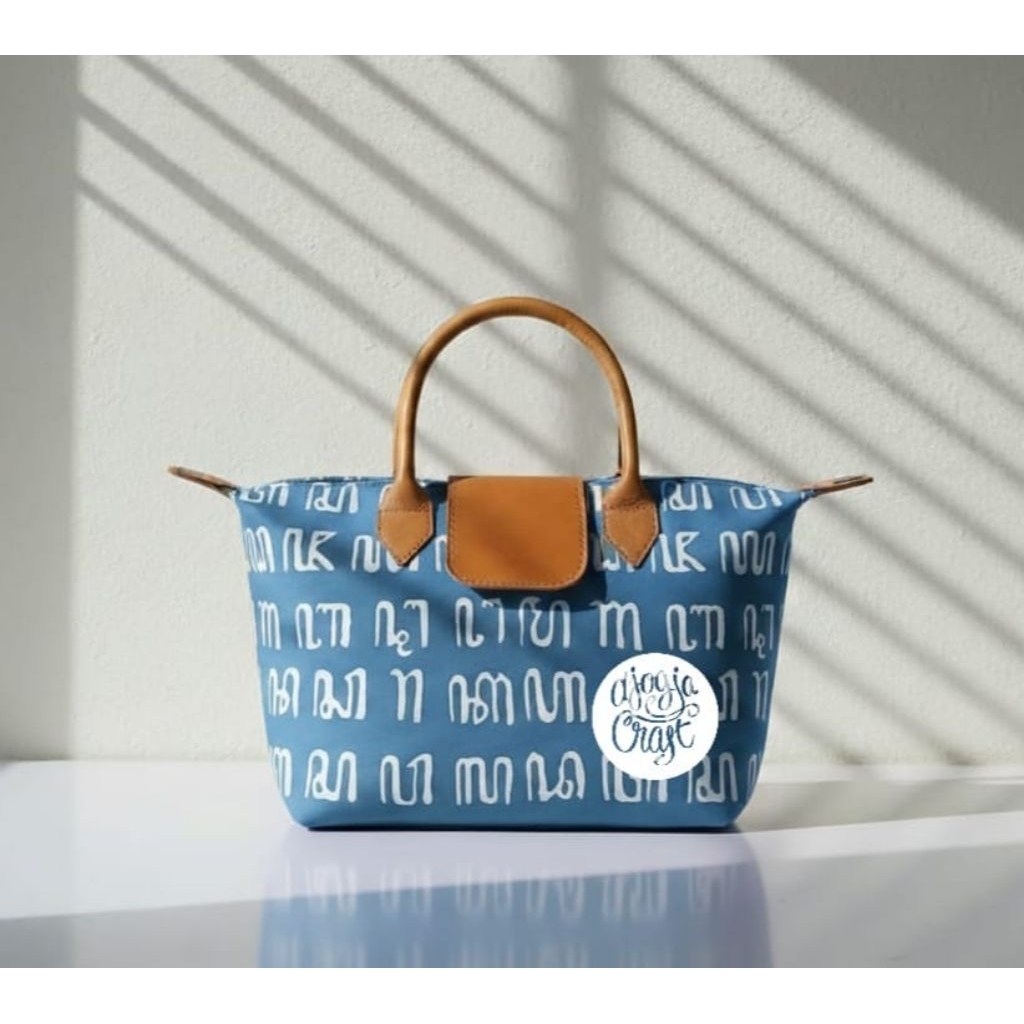 Tas Kulit LC Motif Aksara Jawa