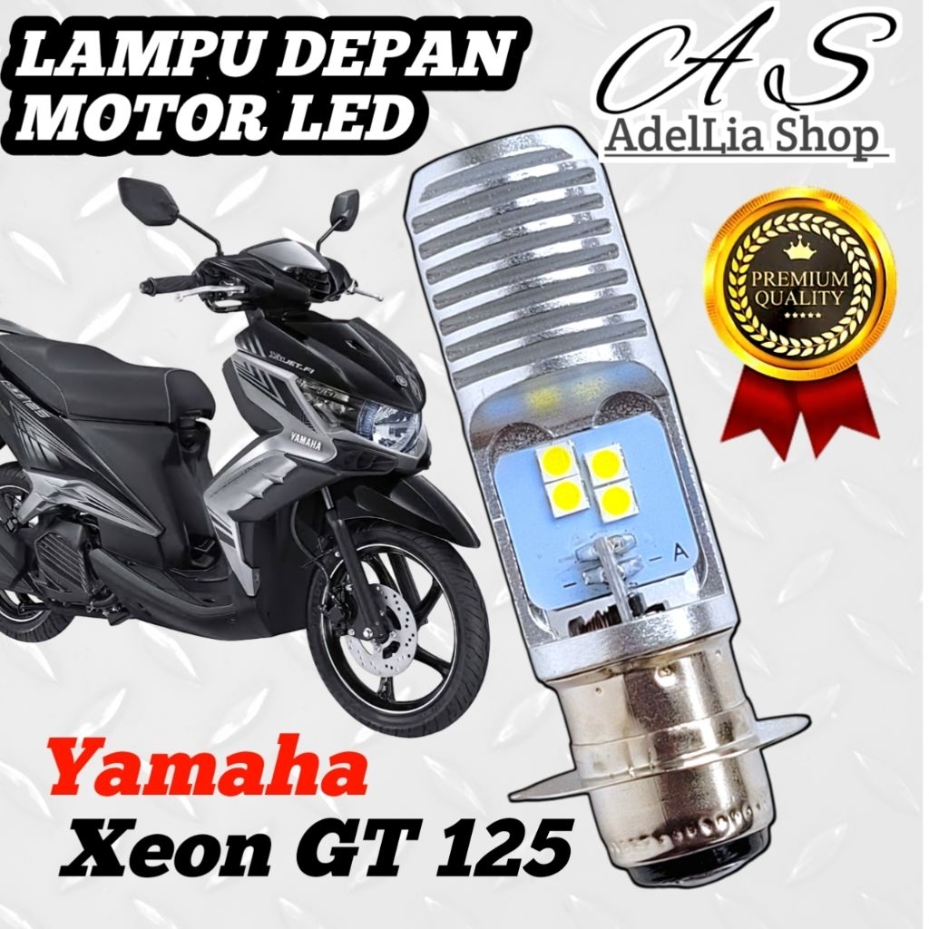 Lampu Depan Motor Yamaha Xeon GT 125 LED Putih Ac/Dc 12Volt Pengganti Dop/Bohlam Standart WrT19