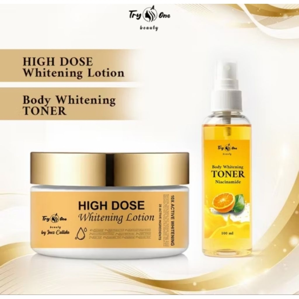 [ HB TRIYEN ] PAKET PEMULA HB HIGH DOSE BODY WHITENING LOTION + BODY WHITENING TONER BPOM