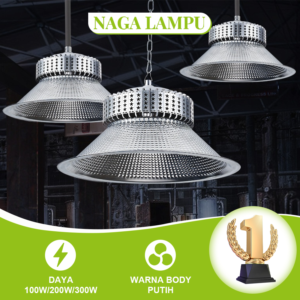 Lampu Highbay LED Industri 100W-300W - Cahaya Super Terang & Hemat Energi, Cocok untuk Penerangan Gu