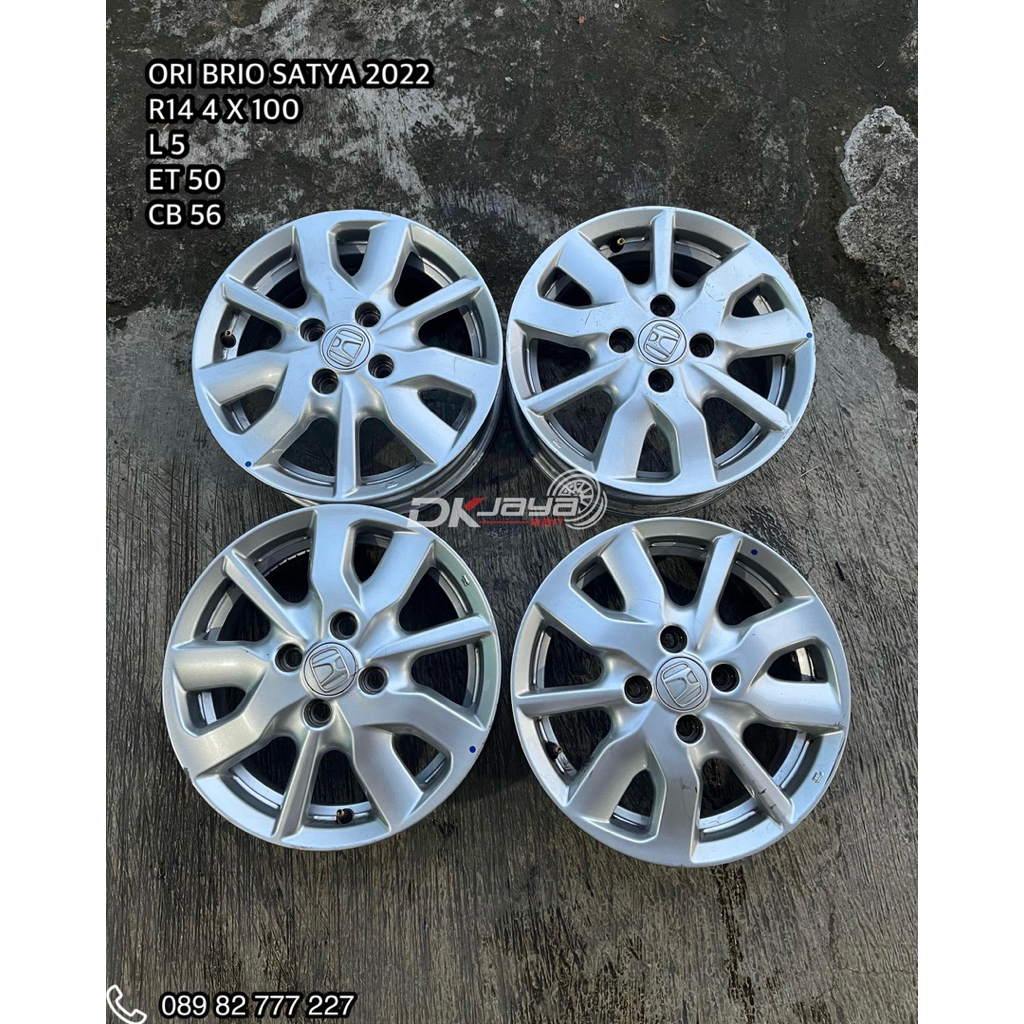 VELG ORI BRIO SATYA R14 4 X 100 (HARGA UNTUK 4PCS VELG TANPA BAN)