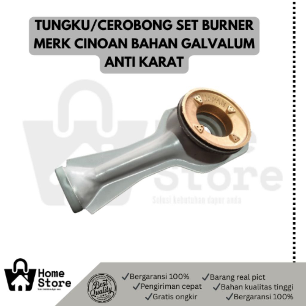 TUNGKU + BURNER CORONG API GAS KOMPOR RRT SANEX, NIKO, TECSTAR, CEROBONG KOMPOR / PAKET