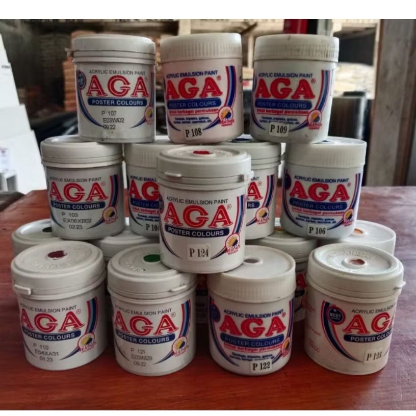 Cat aga poster 100cc/cat aga lukis/cat lukisan/cat dekoratif/cat kertas/cat gabus/cat sterofom/cat t