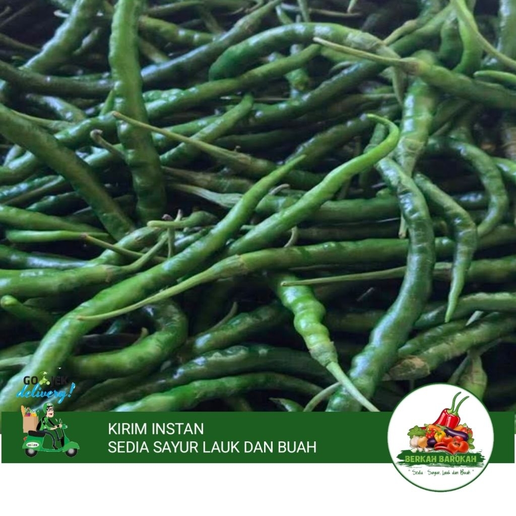 Cabe keriting hijau 500 gram