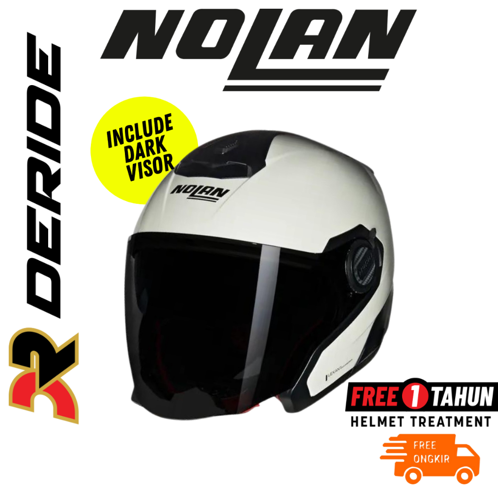 Helm Nolan N40-5 Classico Nobile Pearl 320 Half Face Double Visor SNI ECE Original