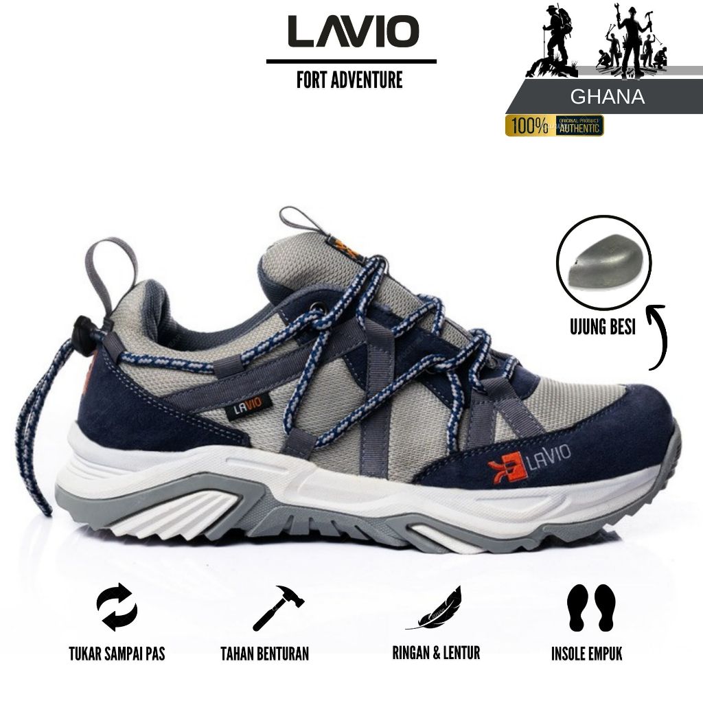 Lavio Sepatu Pria Sport Safety Hiking Original Ghana