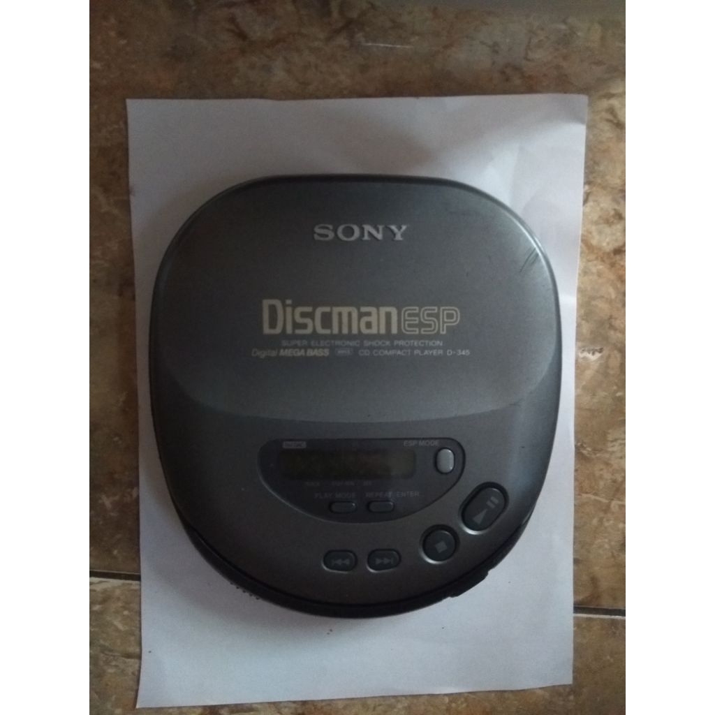 Sony discman esp CD VCD player d-345 kondisi mati bekas service untuk kanibalan aja