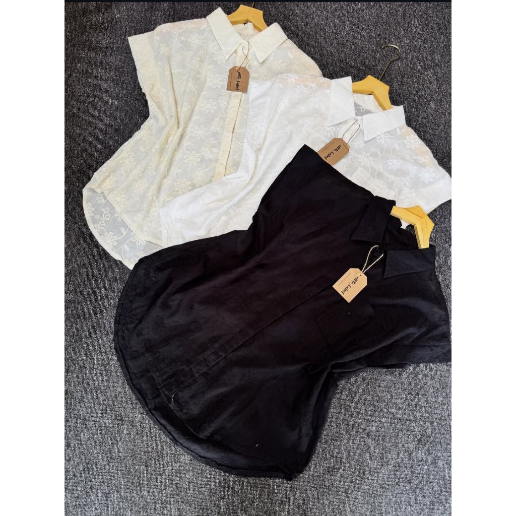 kemeja cut bal wanita/kemeja bordir wanita kekinian