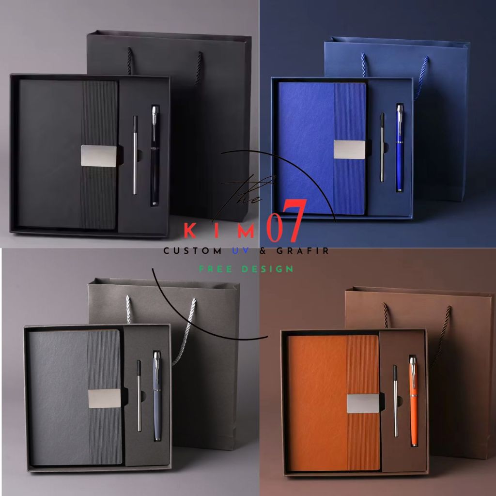 Set Notebook dan Pulpen Custom untuk Hadiah Kantor