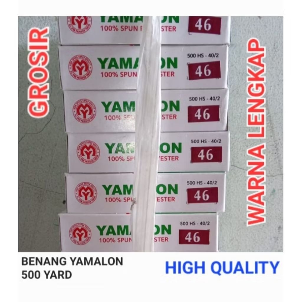 Benang jahit kecil YAMALON 500 yard || GROSIR 1 WARNA 3 LUSIN ||