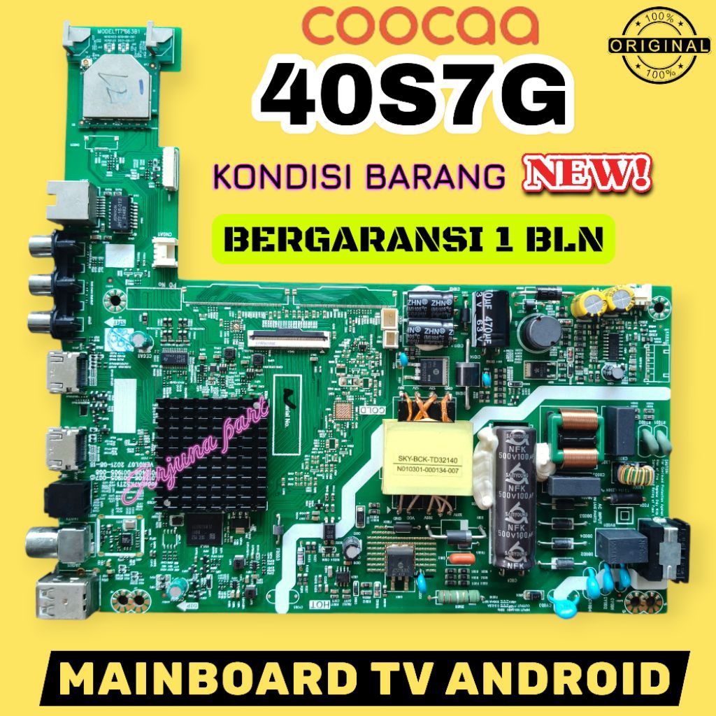 MAINBOARD TV COOCAA 40S7G / MB TV COOCAA 40S7G / MESIN TV COOCAA 40S7G / MODUL TV COOCAA 40S7G / MB 