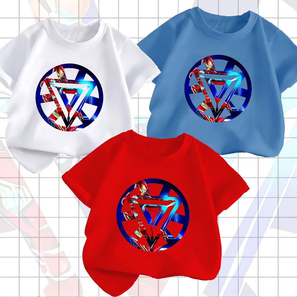 Kaos Anak Laki-Laki Ironman Umur 1-10 Tahun | Atasan Kaos Anak Laki-Laki Usia 1-10 Tahun