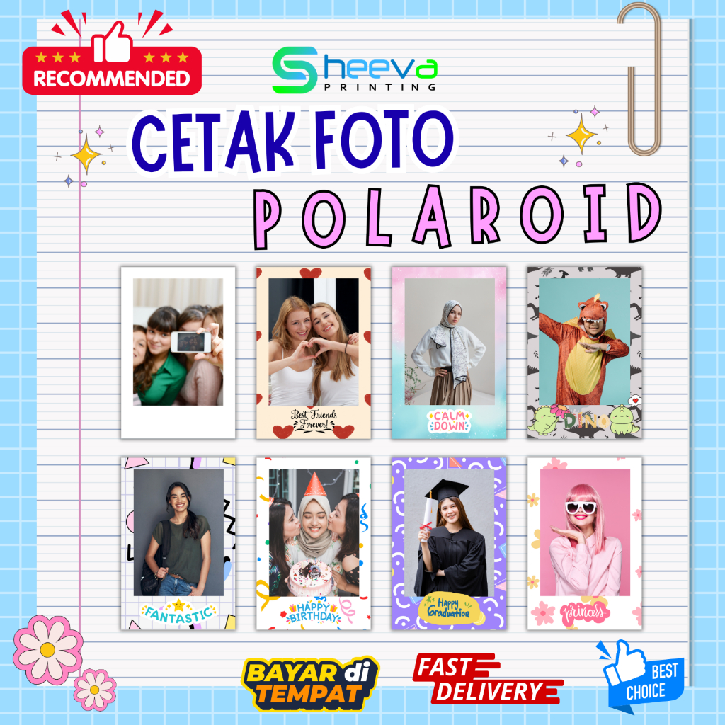 Sheevaprinting - Jasa Cetak / Print Foto Polaroid 2R | Bahan Kertas Foto Super Glossy
