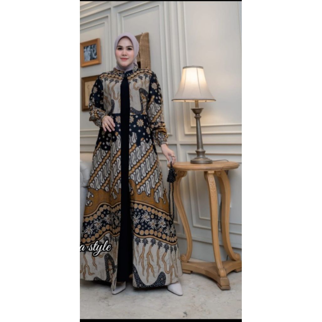 gamis premium semi outer batik