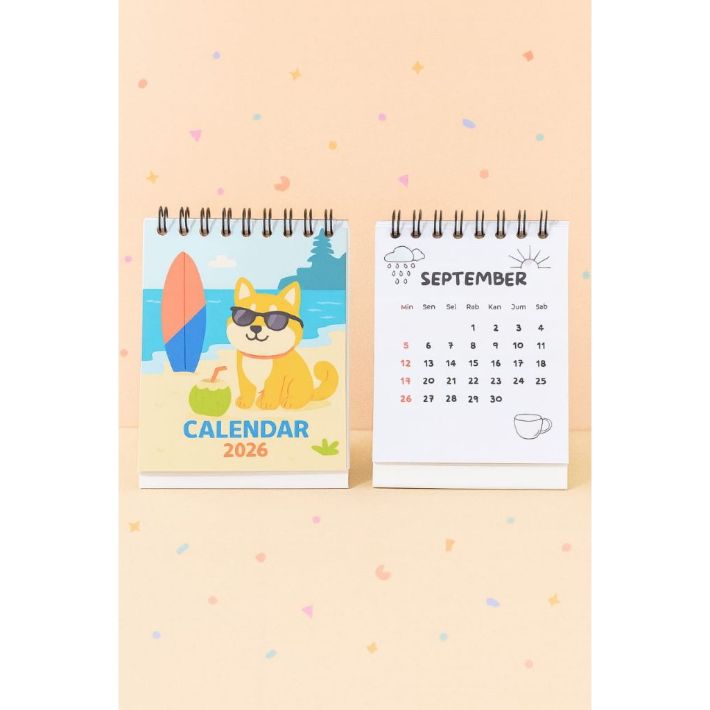 KALENDER MINI 2026/KALENDER MEJA MINI/KALENDER MEJA AESTHETIC
