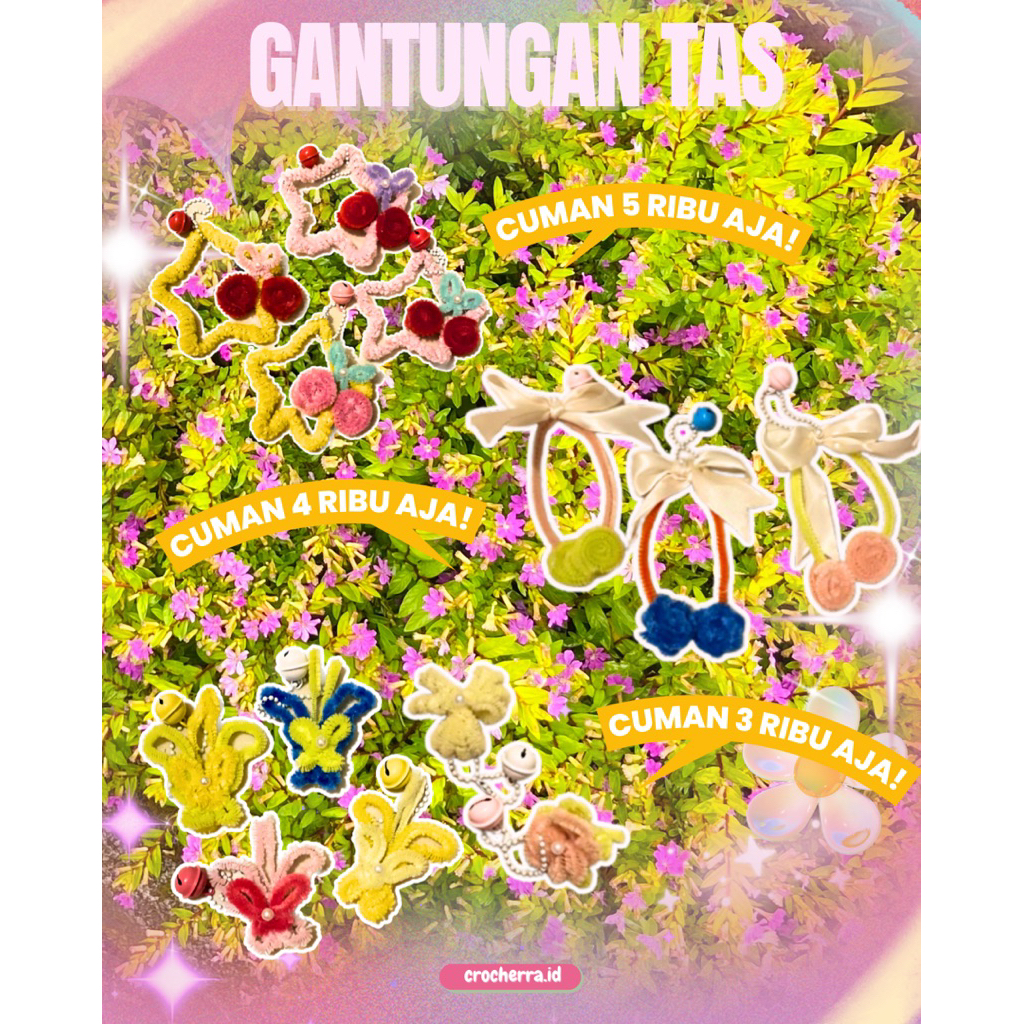 Gantungan Tas Kawat Bulu Lucu