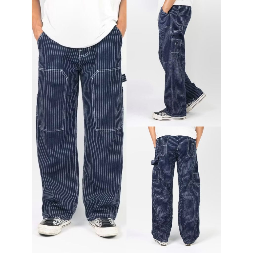 Model Celana Jeans Cargo denim wabash SKENA Pants 14-OZ