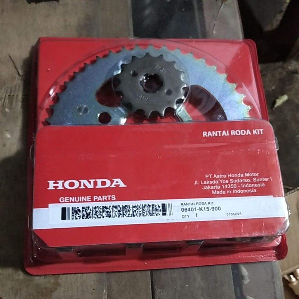 gear gir set paket rantai K15 cb 150 streetfire original