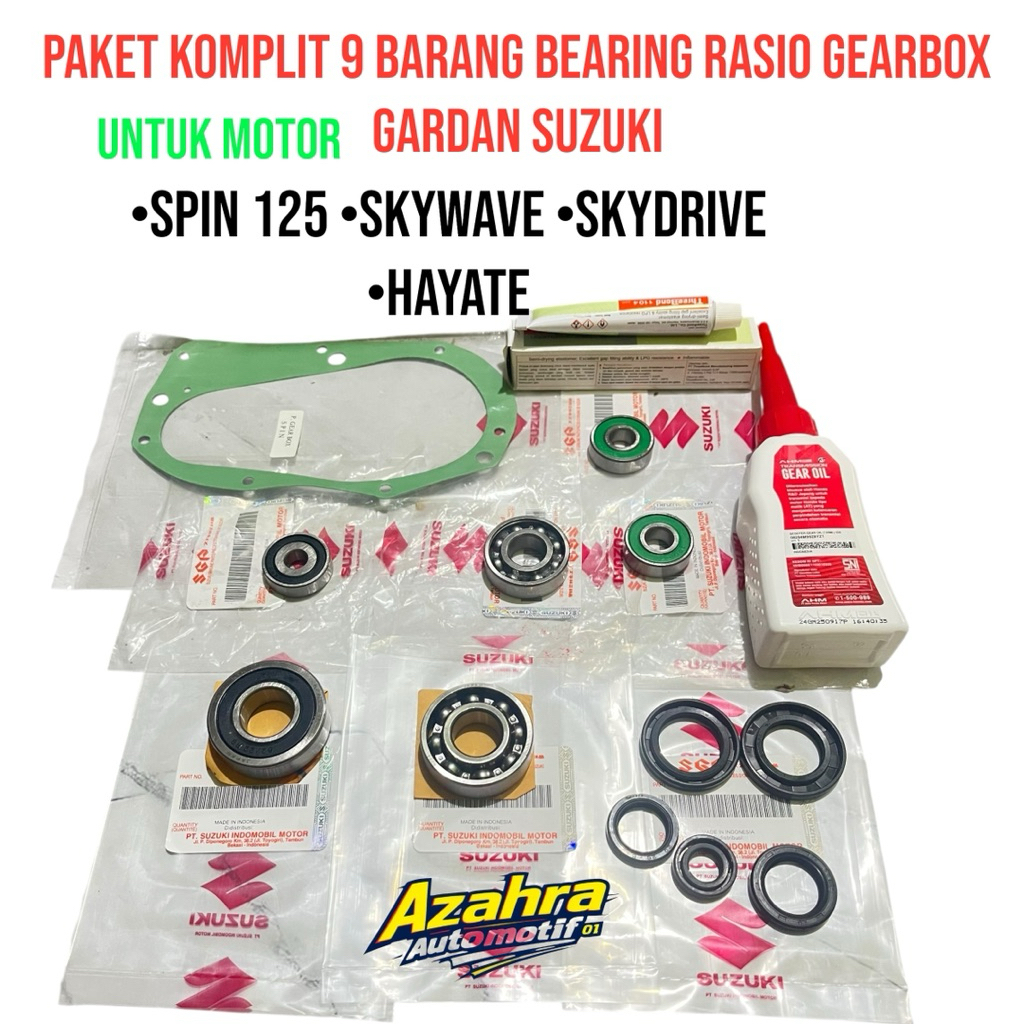 Bearing Rasio GearBox Gardan 10Pcs Suzuki Spin 126 Skywave Skydrive Hayate