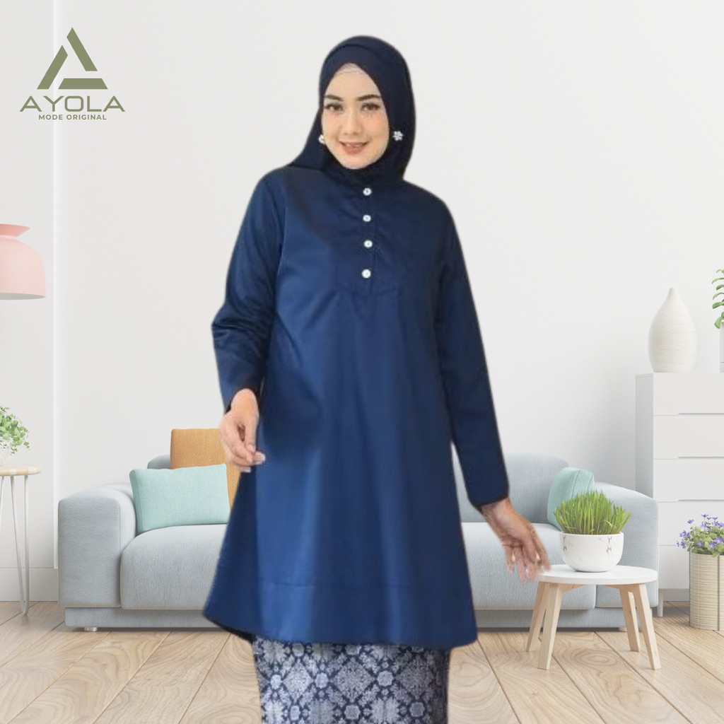 Atasan Wanita Tunik Elegan Keren Rayon Dewasa Stylish Fashionable Pesta Polos Remaja Kekinian Cewek