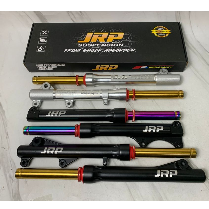 Shock Depan Set Tabung Dan AS JRP Shock Depan Mio - Mio Sporty Beat Vario Sccopy  Shock AS Rainbow G