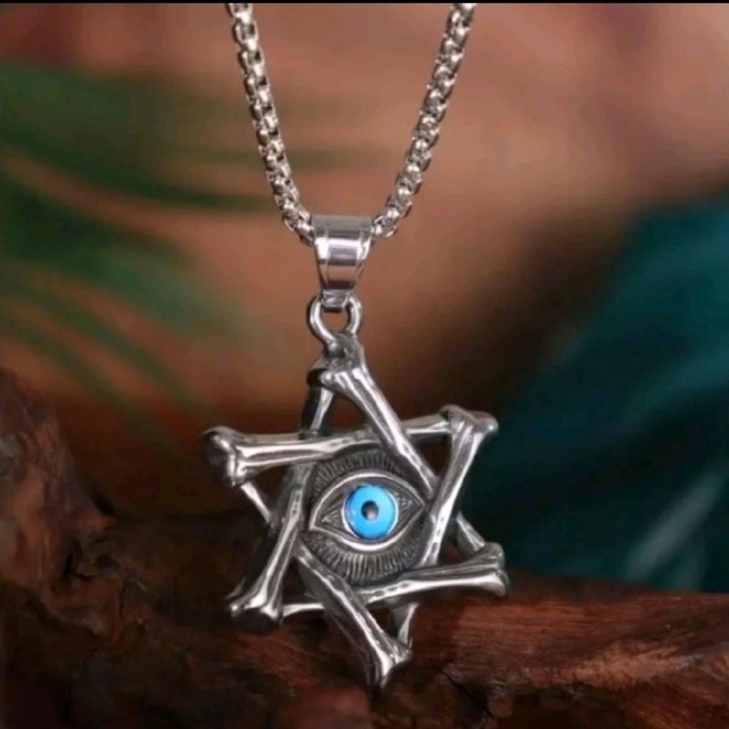 Kalung Rolo Liontin Mata Satu Illuminati Untuk Pria dan Wanita