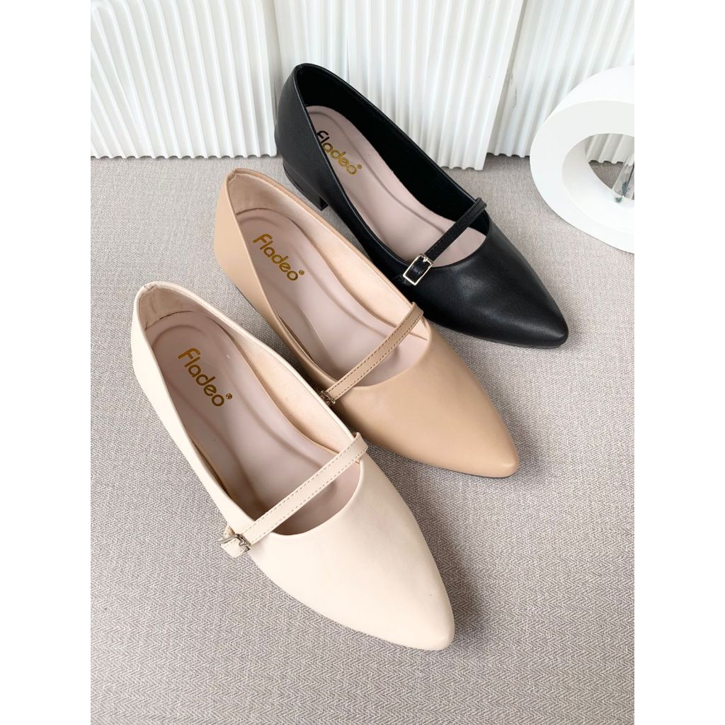 Sepatu Pantofel Wanita Hak 3cm FLADEO ringan ( Pantopel )