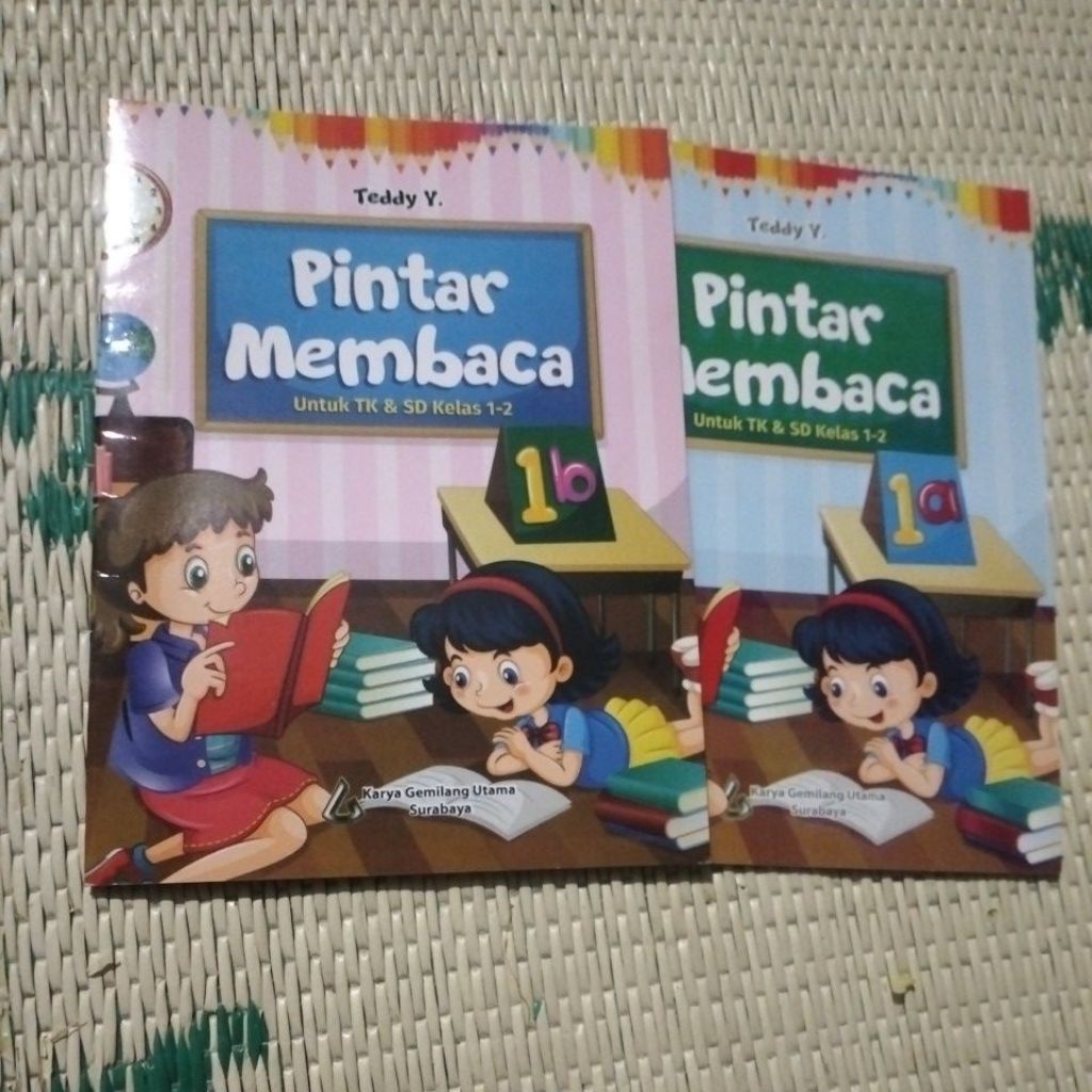 pintar membaca 1a 1b sepaket 2 buku untuk TK dan SD kelas 1-2