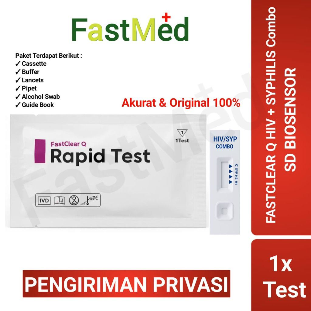Alat Tes HIV dan Sifilis Akurat 100% SD Biosensor Fastclear Q