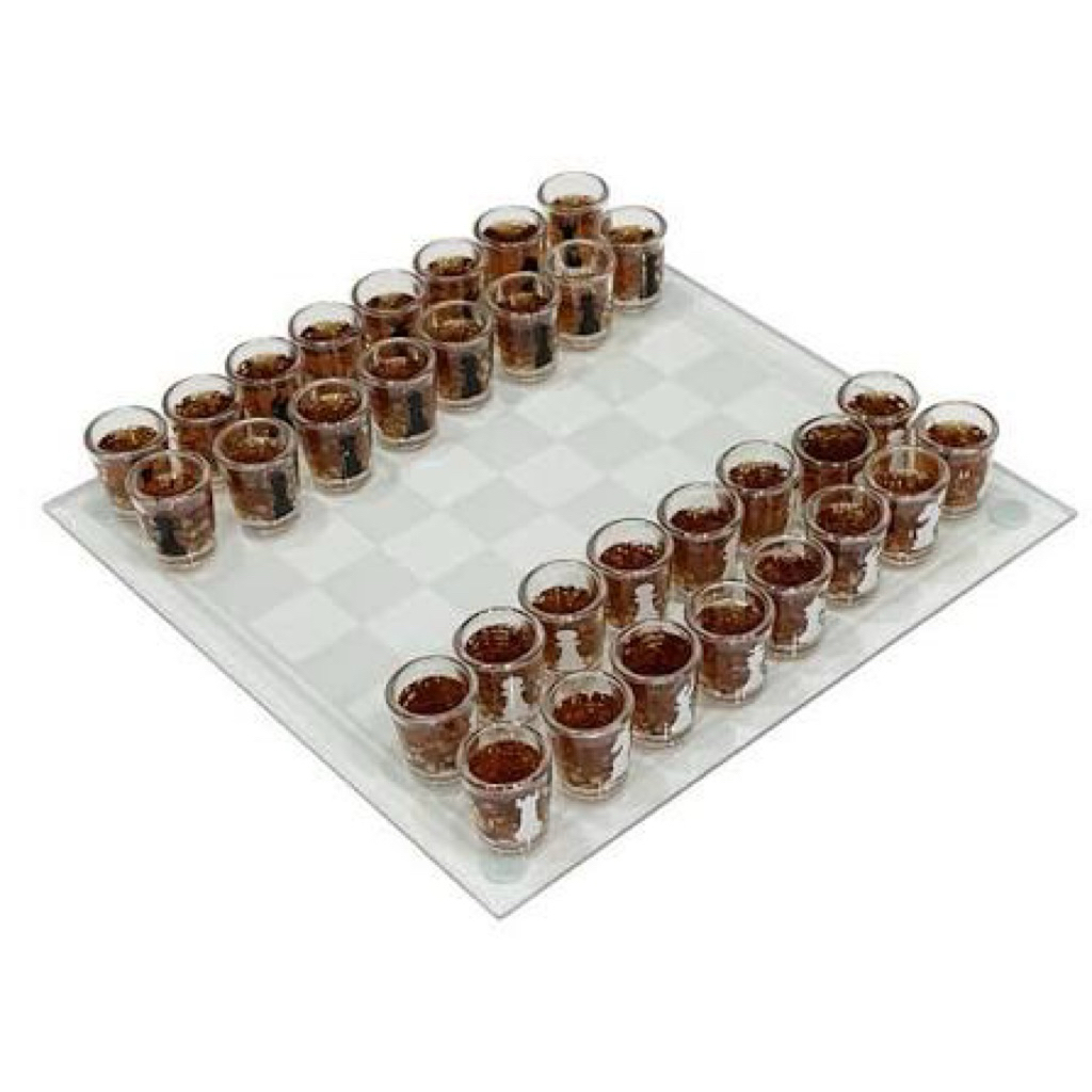 Glass chess set