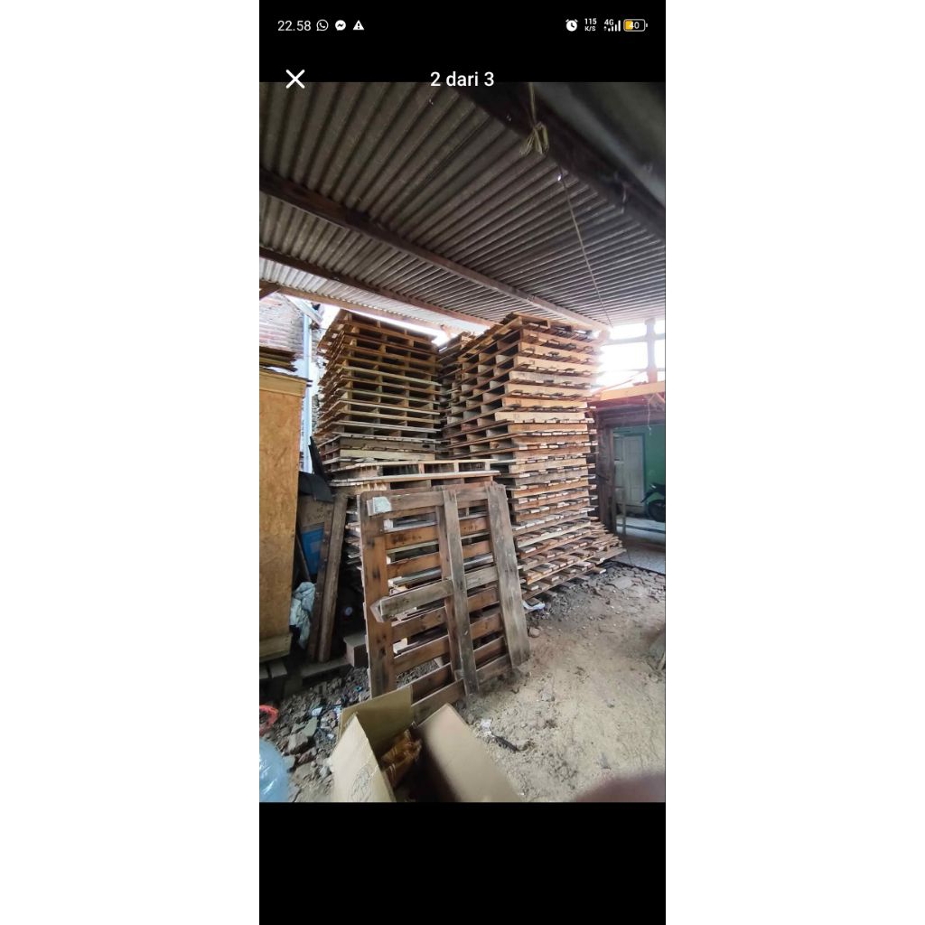 Palet kayu bekas kramik
