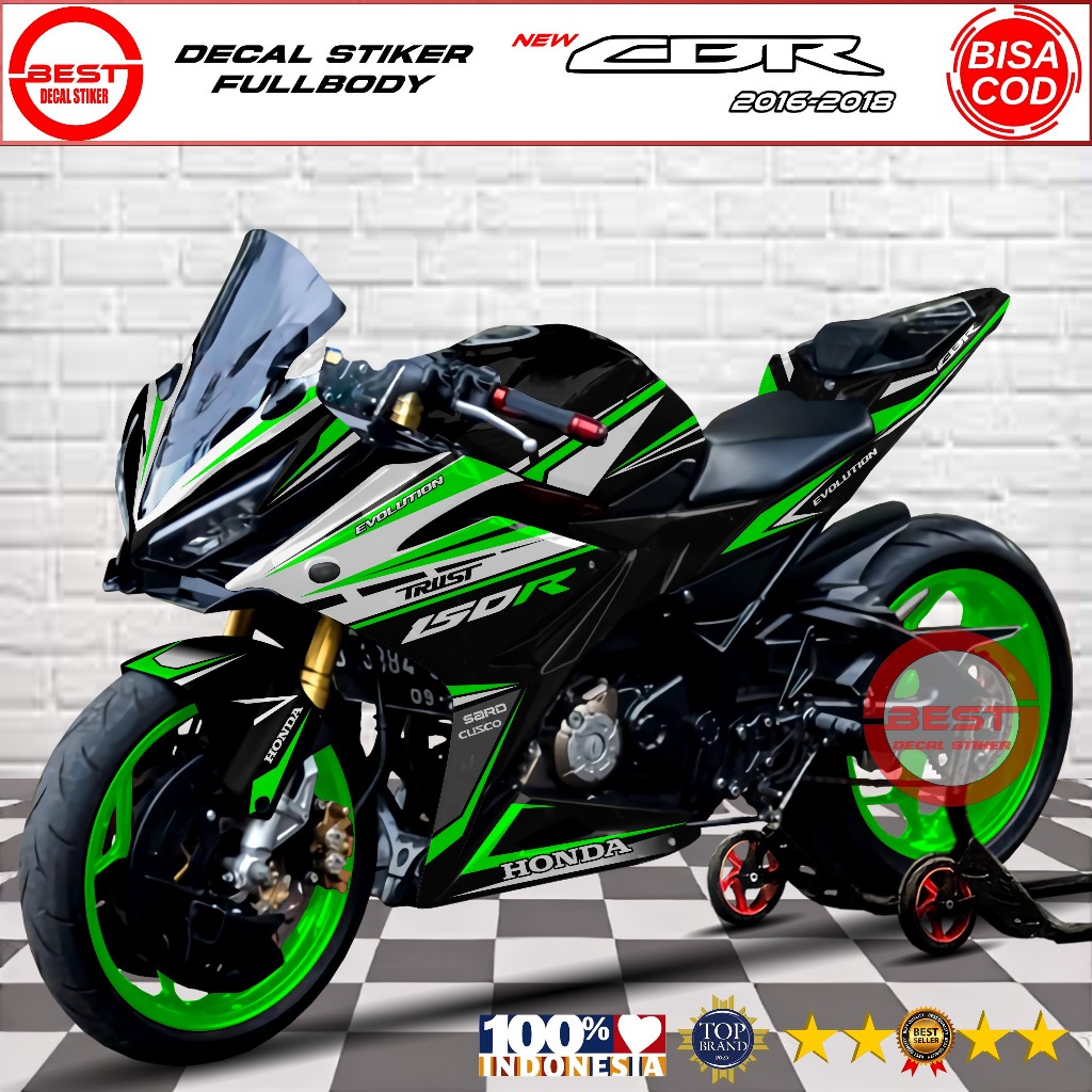 Decal CBR 150R K45G Fullbody Sticker CBR K45G Racing Custom Dekal CBR K45G Variasi CBR 15OR Fullbody