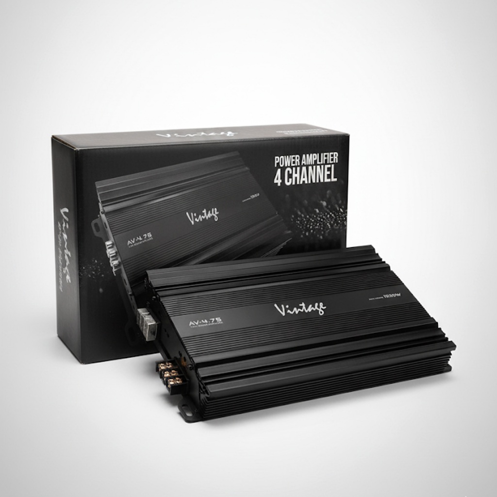 Power Amplifier 4-Channel Mono Stereo 1200 Watts Vintage AV-4.75