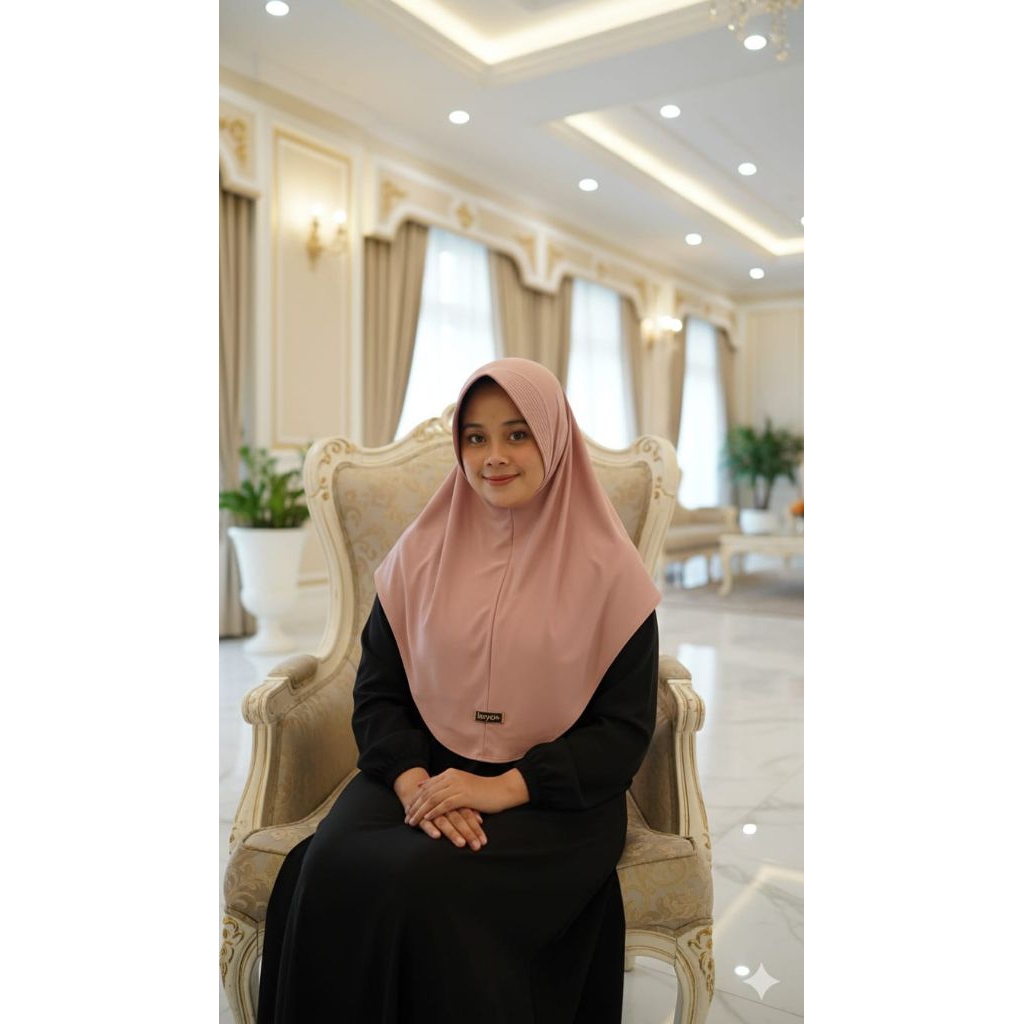 hijab instan Daily Bergo HAMIDAH SPORTY  size M menutup dada...jersey zoya jahitan rapih