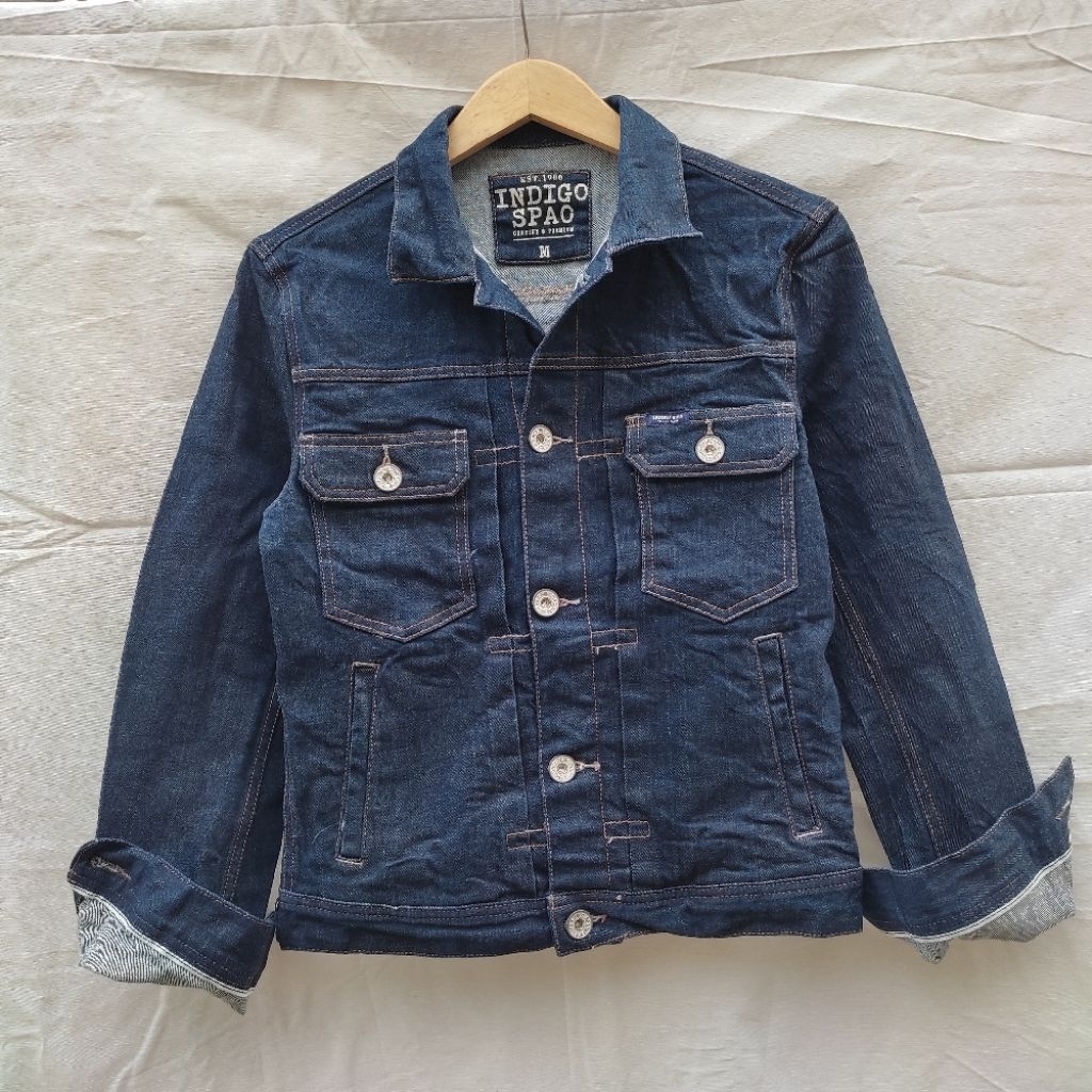 INDIGO SPAO TRUCKER DENIM JAKET TYPE 2 SELVEDGE