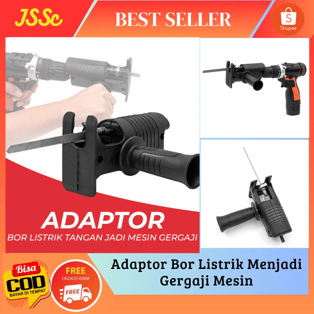 Adaptor Bor Listrik Menjadi Gergaji Mesin / Adaptor Gergaji Bor - BG65-A