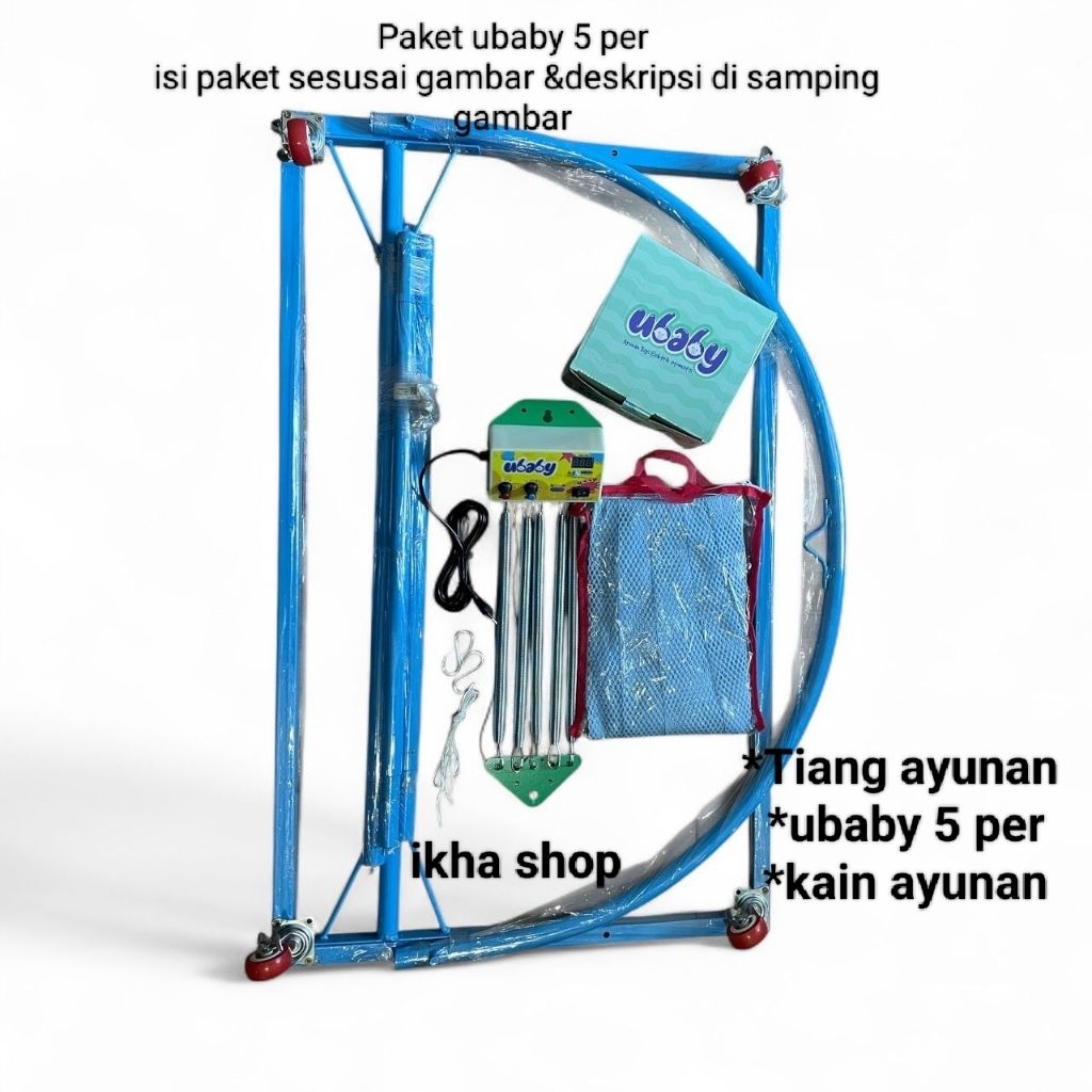 Ayunan listrik set dengan tiang ayunan