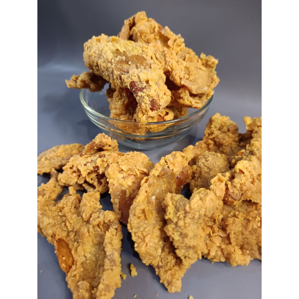 kulit ayam crispy/kripik kulit ayam crispy/kulit crispy 500gr/ kulit ayam /kulit ayam crispy