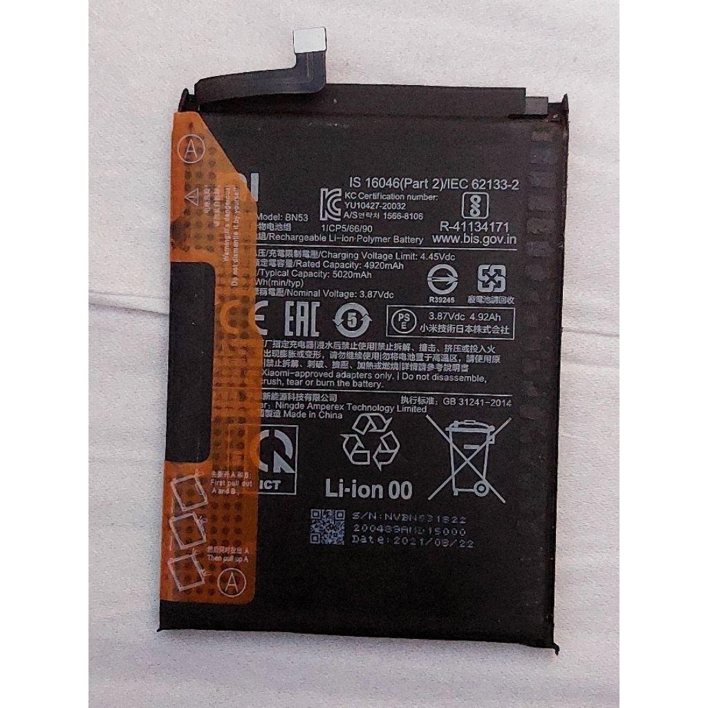 Batrai redmi note 10 pro Ori Copotan